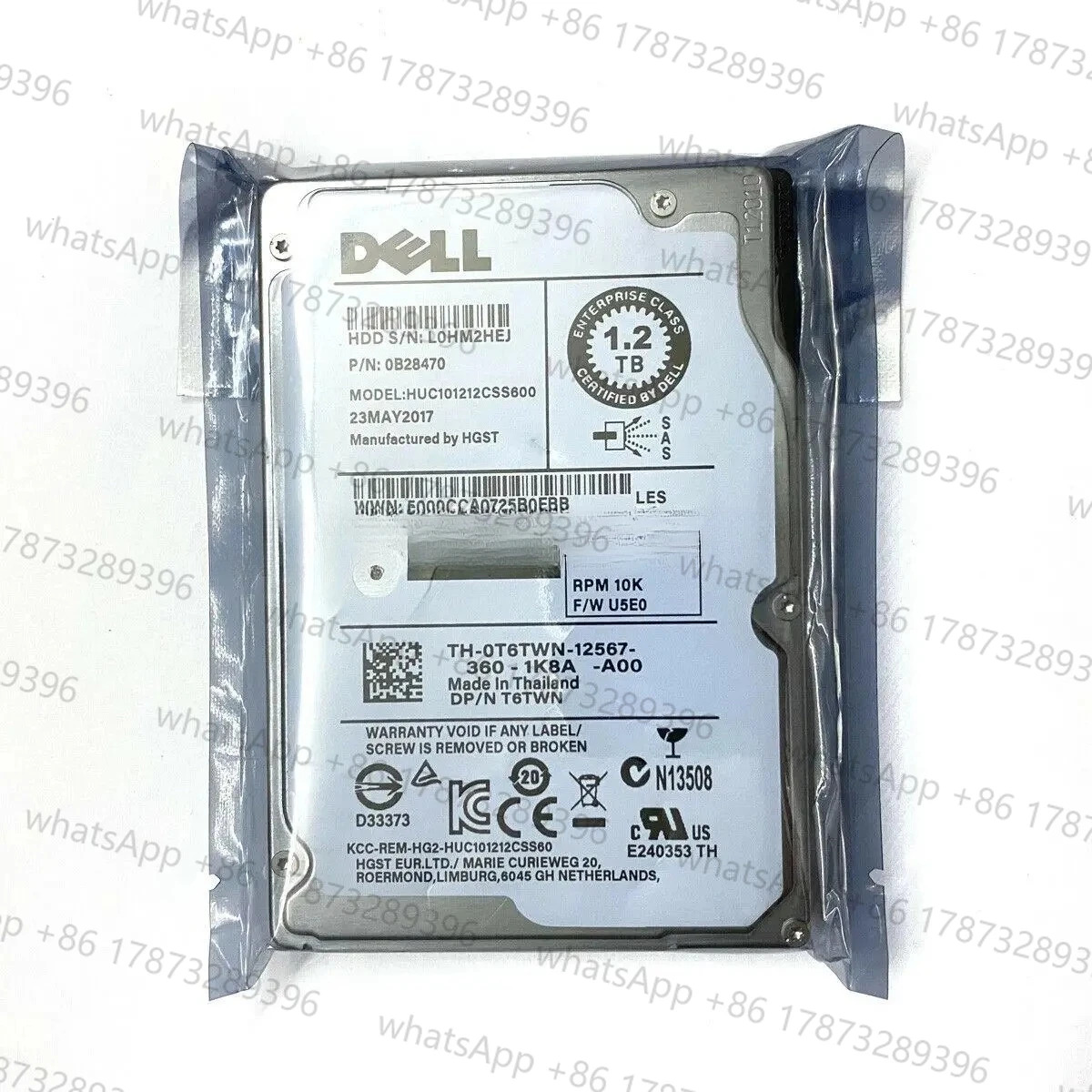 1.2TB 6G 10K 2.5인치 SAS 0T6TWN T6TWN HUC 101212 DellCSS600 HDD 하드 드라이브