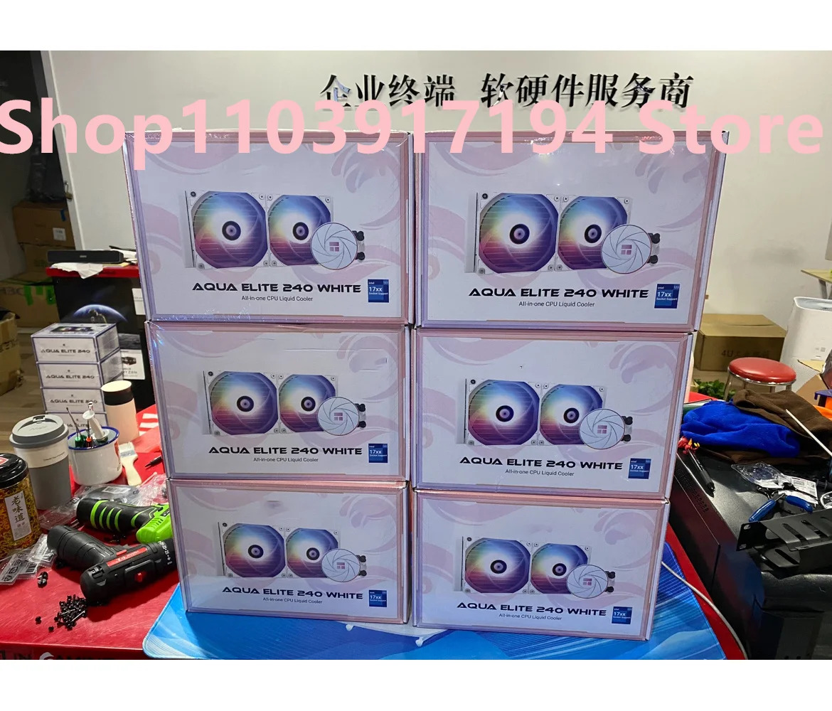 써멀라이트 아쿠아 엘리트 240 화이트 ARGB 데스크탑 CPU 수냉식 라디에이터 AE240 원피스