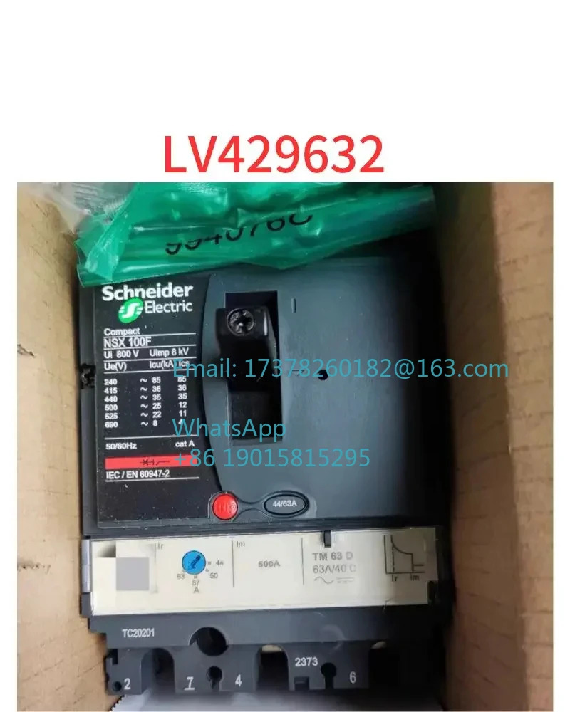 성형 케이스 회로차단기 LV 429632 NSX100FTM63D