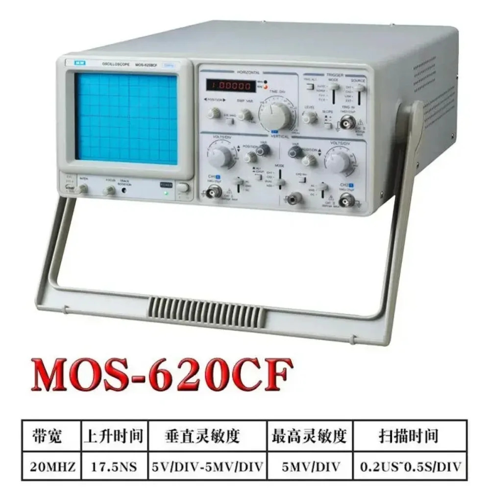 MOS-620CH/CH 주파수 측정기 경제적오실로스코프 100MHz 아날로그 오실로스코프 듀얼 트랙