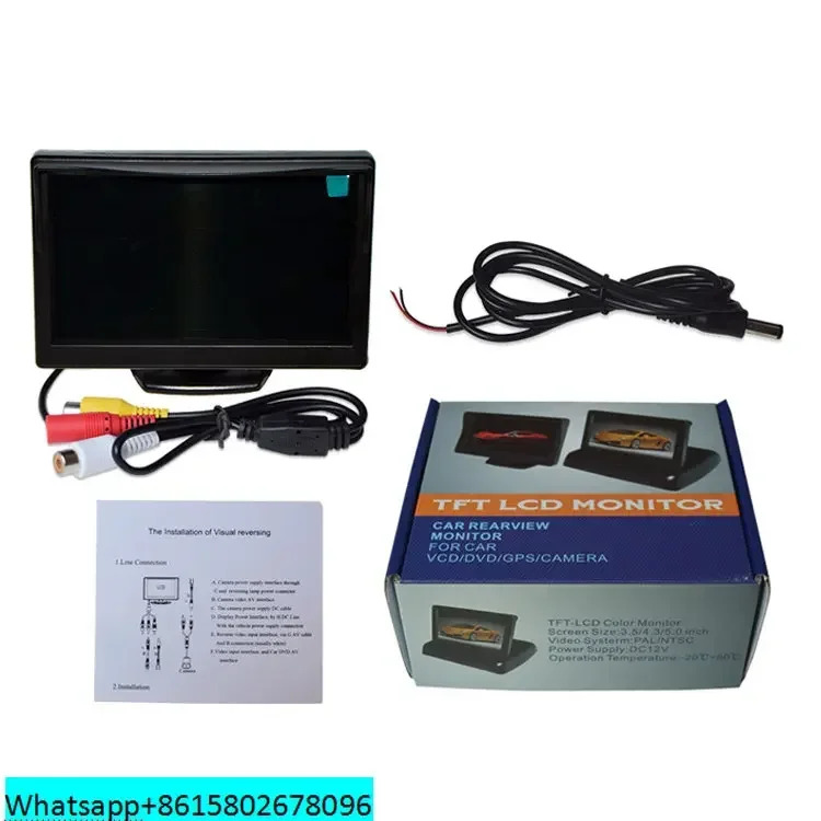 5 인치 Tft Lcd 자동차 지붕 Rearview 역방향 디스플레이 가 포함된 800x480 12v 휴대자동차 모니터