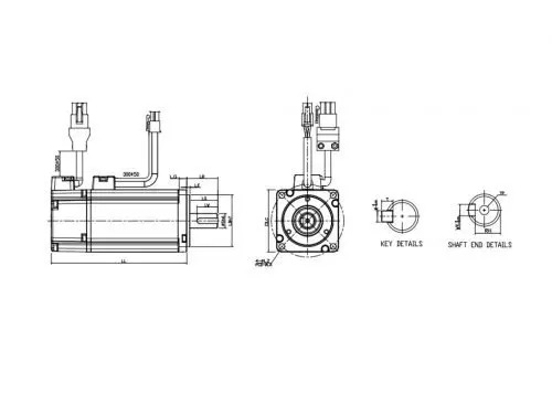 원본 ECMA-C20807RS ECMA-B2 서보모터 750W 3000 RPM 220V