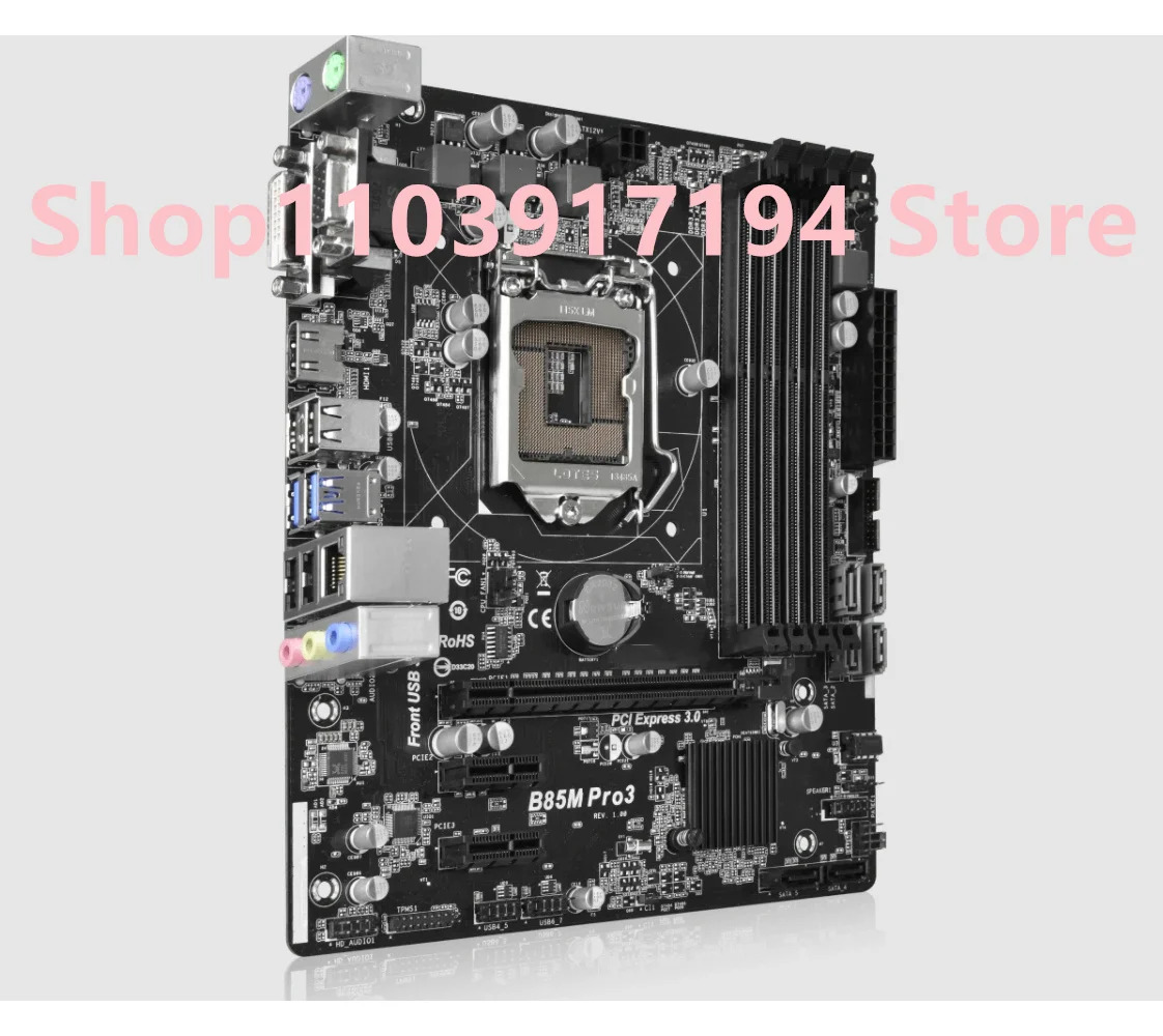 ASRock호환 B85M PRO3 마더보드 LGA 1150 B85 지지대 4790 4770 4670 4570 4170 4130 CPU DDR3 32GB Micro-