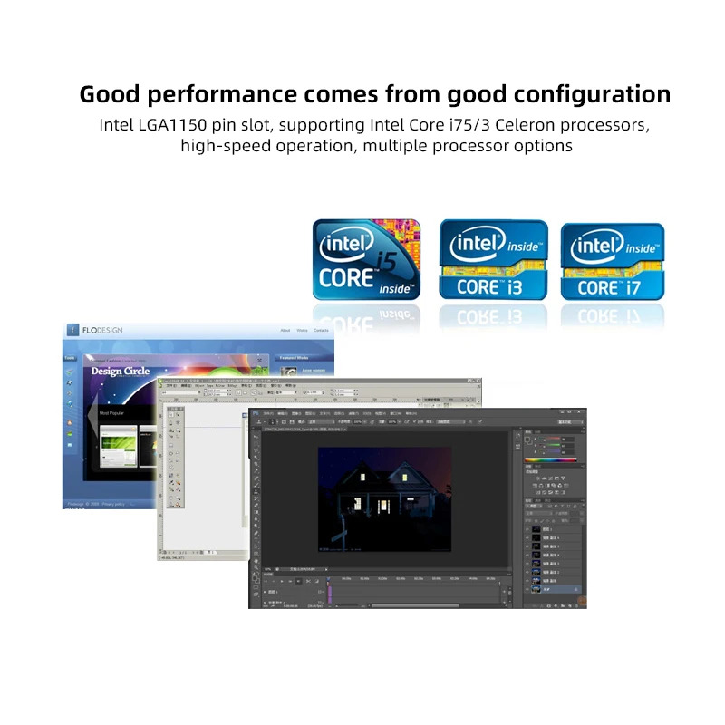 EIP 제어 허브 코어 대 IPC-208B 산업컴퓨터 i3i5i7 2U 랙 장착 서버 i3-4170 CPU/4