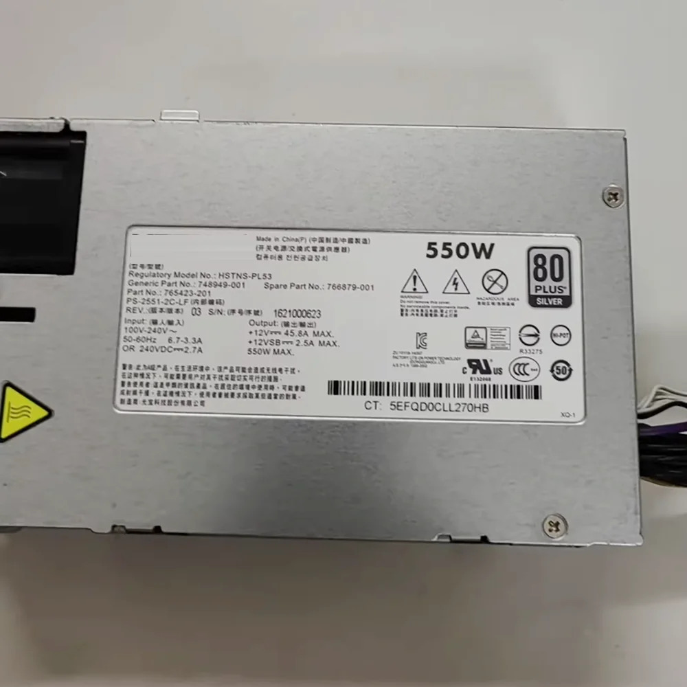 H-P DL180 160 Gen9 전원공급장치 550W HSTNS-PL53 766879-001 748949-001