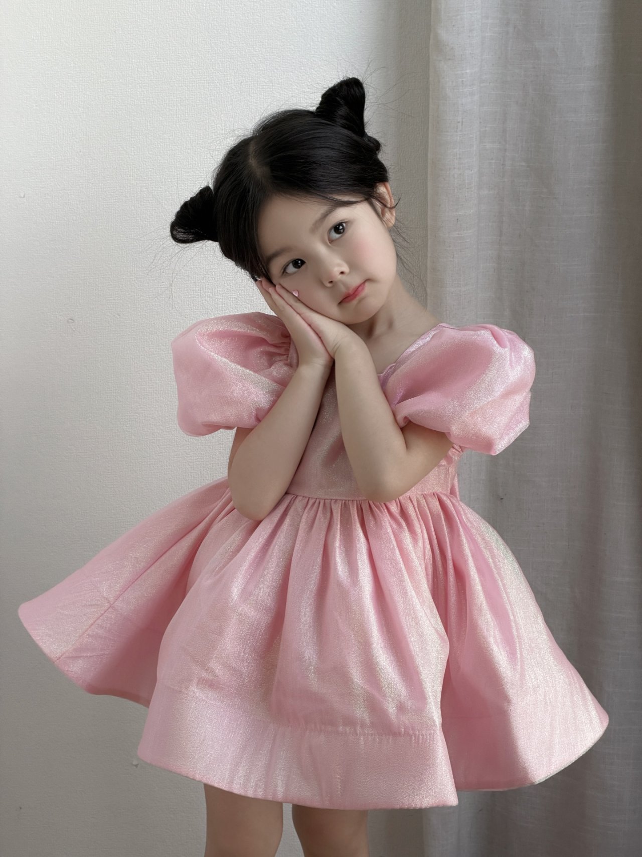 여아드레스 돌리 미니 핑크 생일 파티 유아 아기 화동 드레스 이미지 7