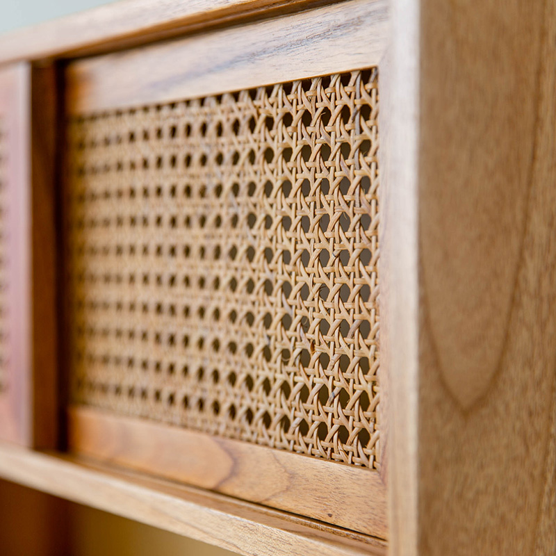 틈새수납장 원목 미니 모듈 슬라이딩 내추럴 선반