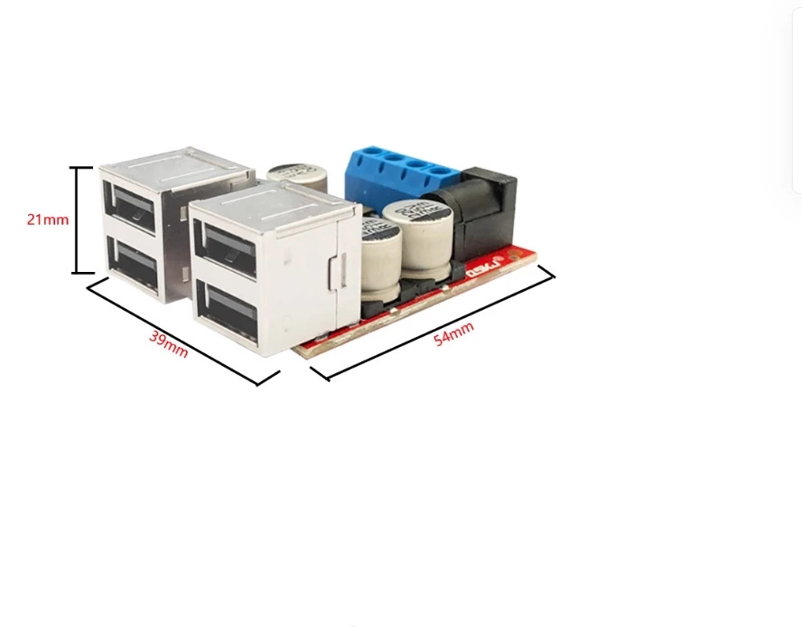 Luotie toolsDC-DC 스텝 다운 전원 모듈 자동차 DIY 휴대폰 지능형 충전기 12 24V  5V8A4USB 포트
