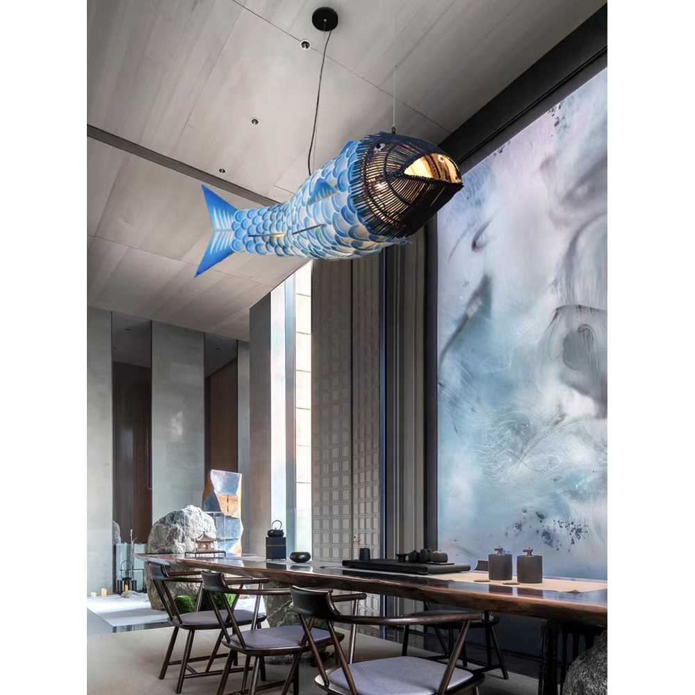 일식집 무드등 물고기 장식 LED 스시 소품 조명 등불 60cm - 상세 이미지 4
