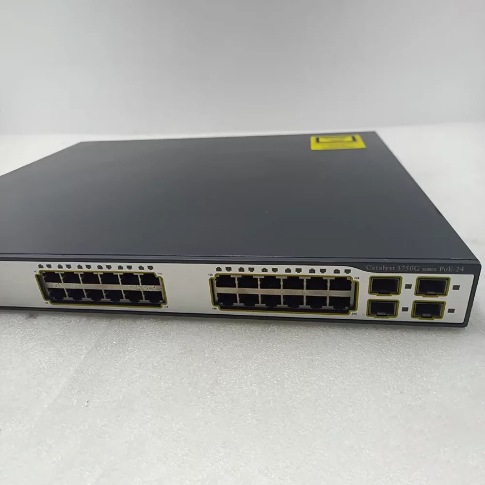 Cisco WS-C3750G-24PS-S24포트 기가비트 POE 전원 공급 4포트 광 네트워크 스위치