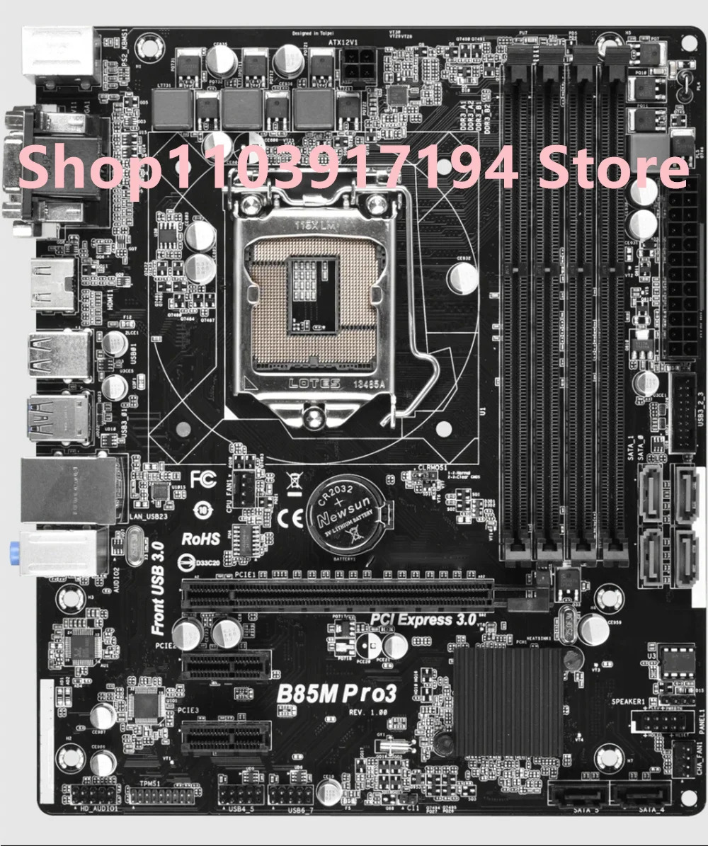 ASRock호환 B85M PRO3 마더보드 LGA 1150 B85 지지대 4790 4770 4670 4570 4170 4130 CPU DDR3 32GB Micro-