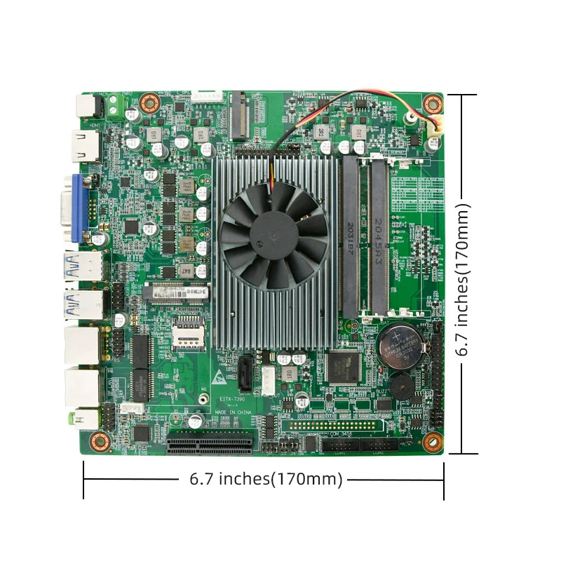 Hu-7390 미니 ITX 산업제어 마더보드 통합 컴퓨터 고성능 i5-8265U