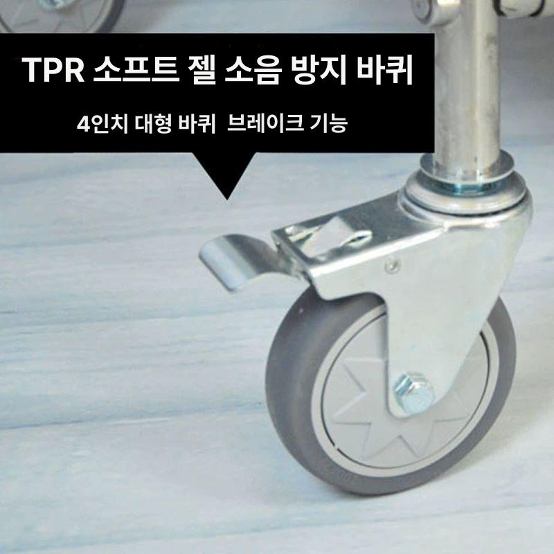 세탁물수거카트 접이식 빨래방 철제 런드리 모텔 원뿔형 대형 운반 바퀴 빨래바구니 - 상세 이미지 5