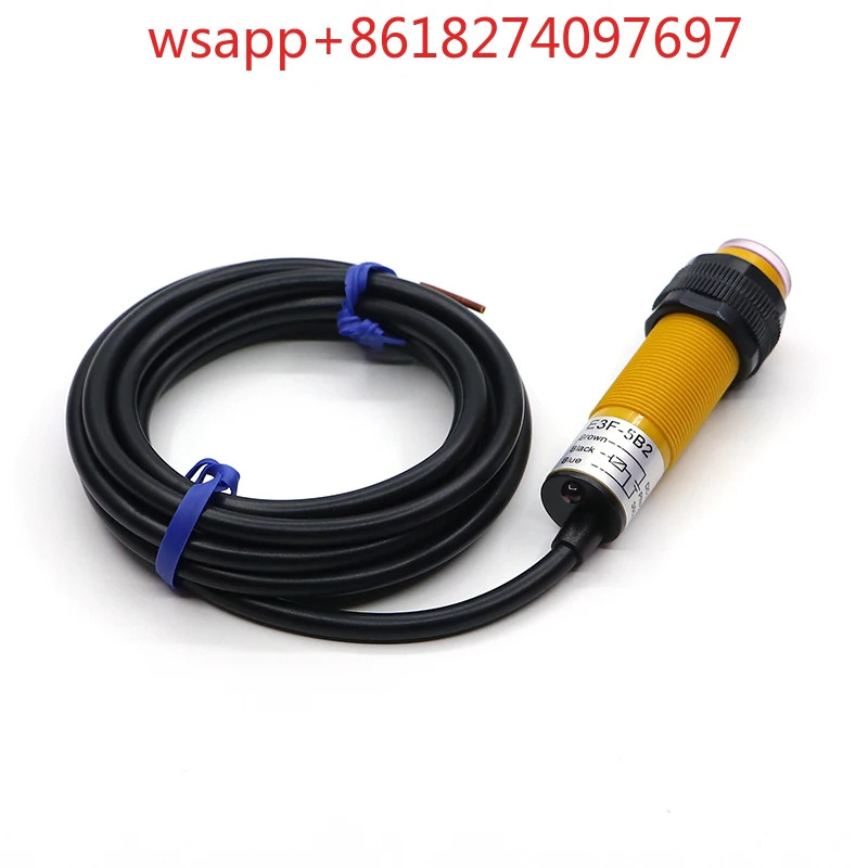 E3F-5C1 상시 개방 광전스위치 센서 반 M18 3 선 NPN24V 220V