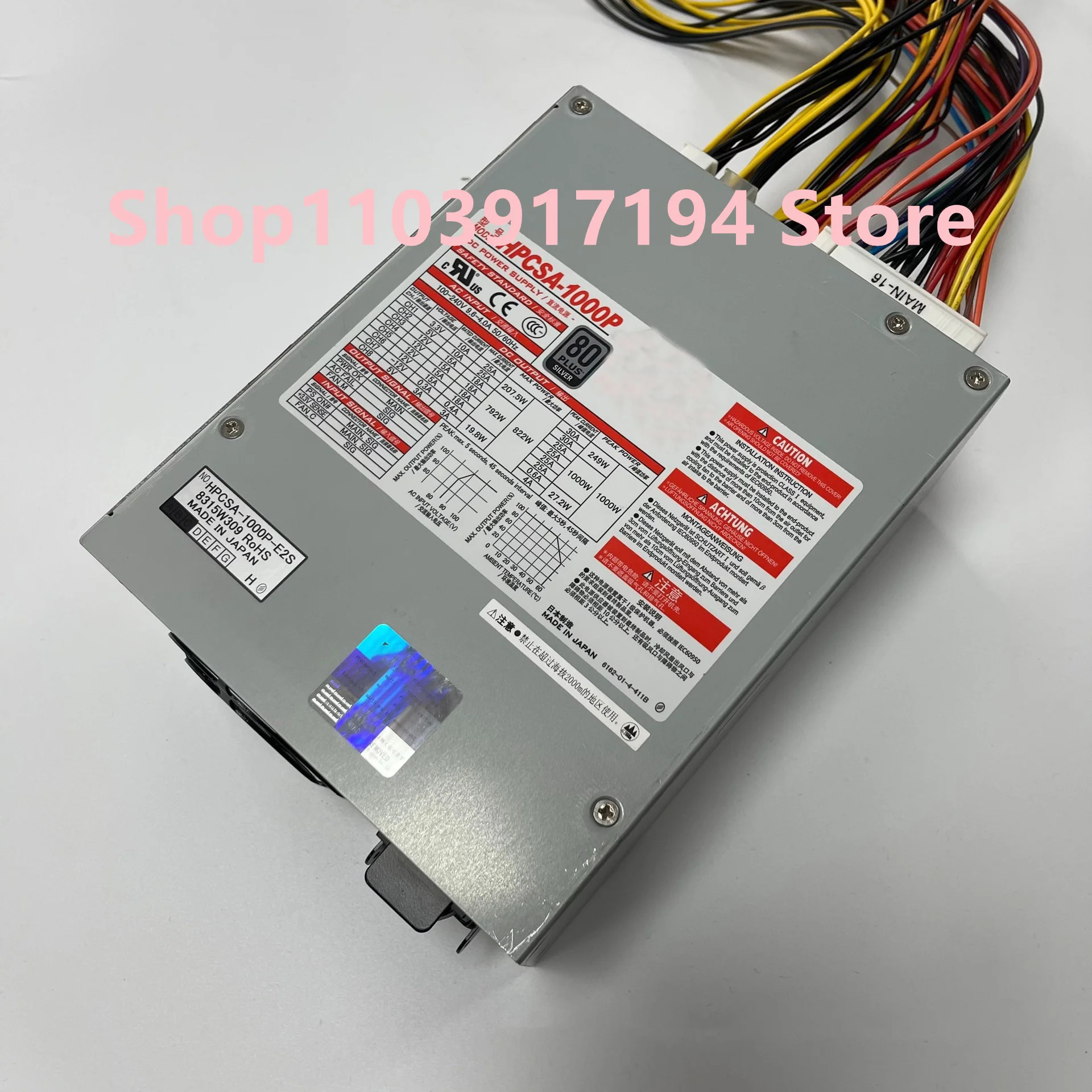 Nipron hp호환CSA-1000P-E2S 전원공급장치 장비 1000W
