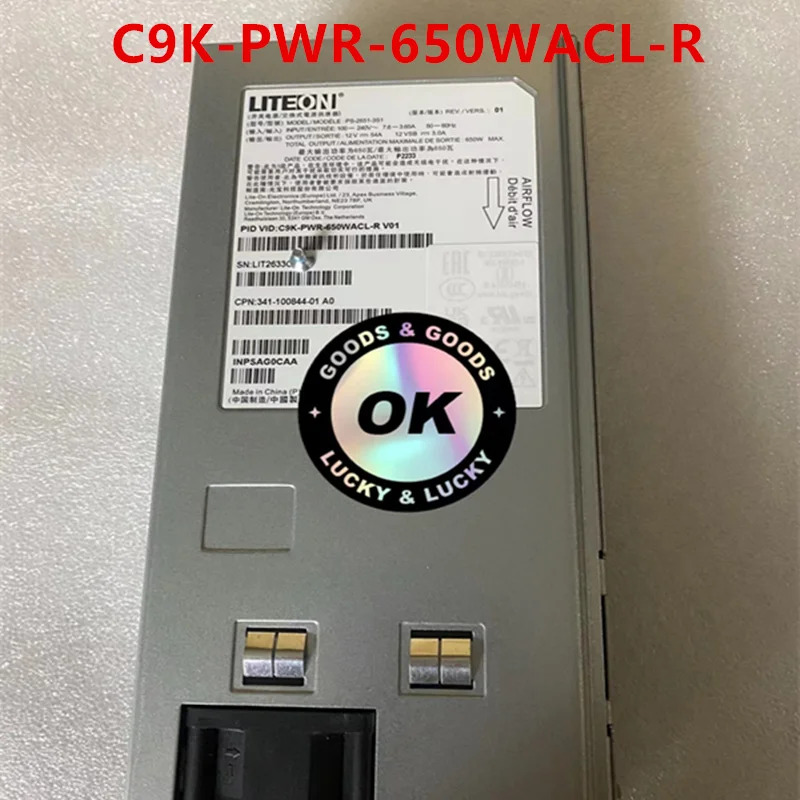 CISCO 650W C9K-PWR-650WACL-R 341-거새 전원공급장치 100844 -01