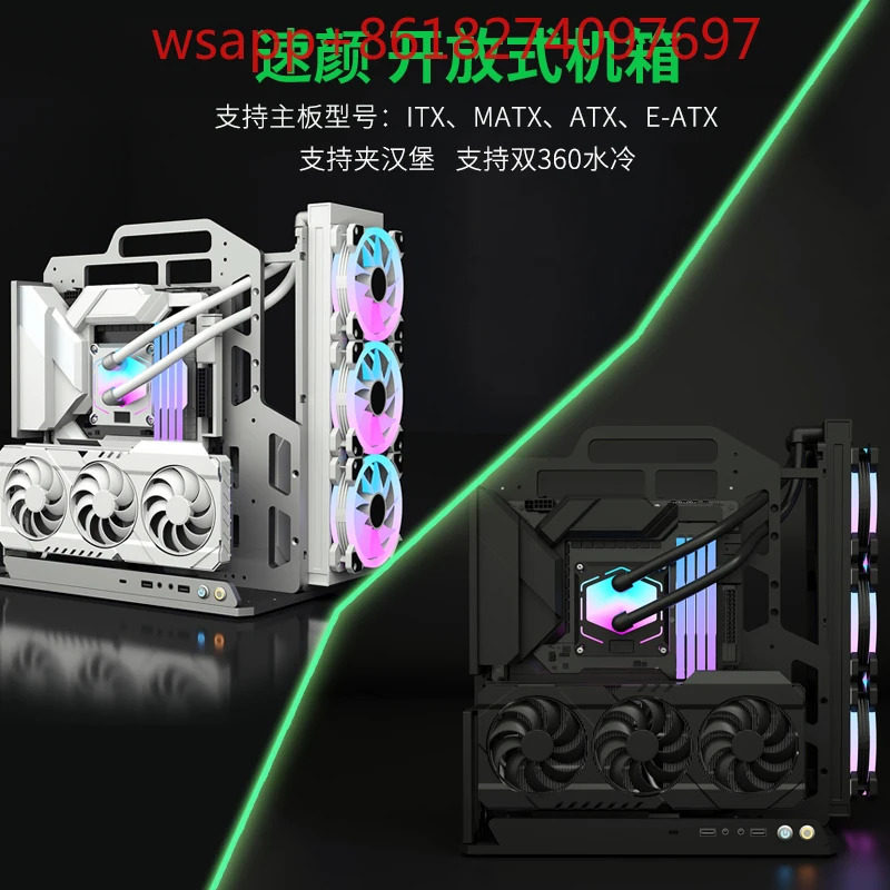 SuYan A 알루미늄 합금 금속 심플 오픈컴퓨터 수냉식 M 핸드 헬드 E 랙 ITX