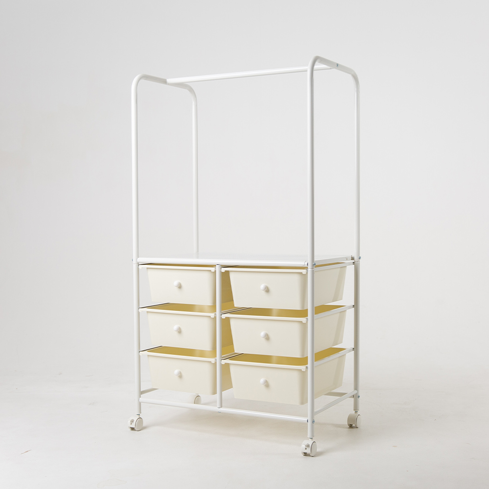 이동식 트롤리행거 옷걸이 튼튼한 서랍형 유아행거 스텐드옷걸이 원룸 아이방