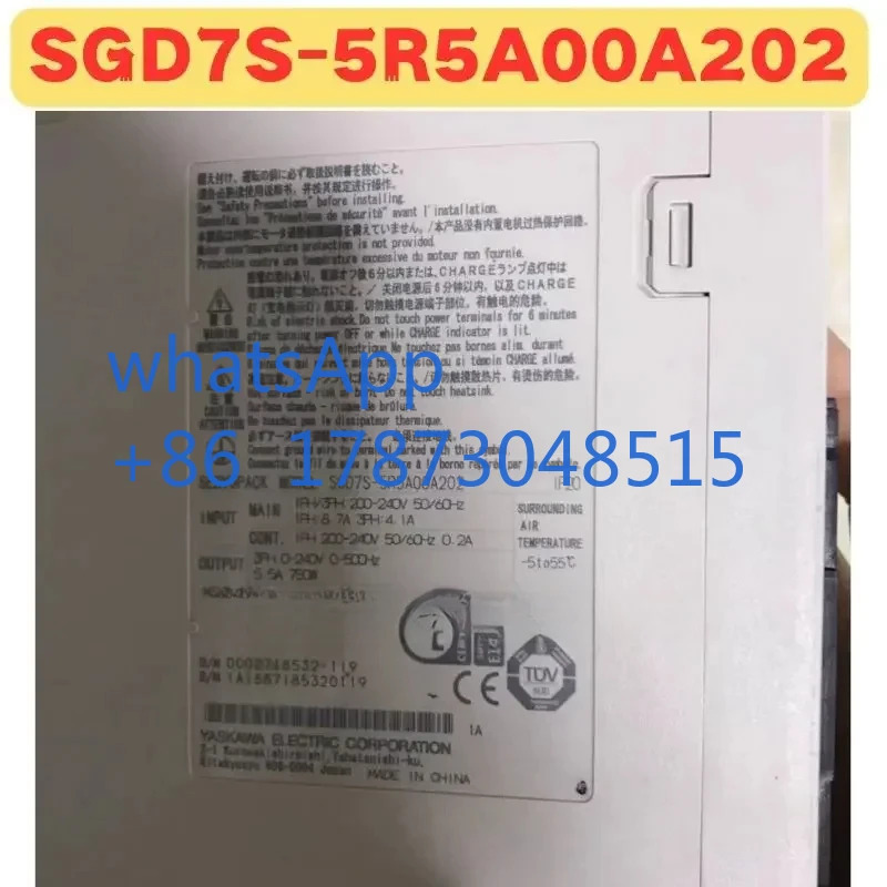 리퍼 서보 드라이브 SGD7S-5R5A00A202 SGD7S 5R5A00A202 정상 기능 완료