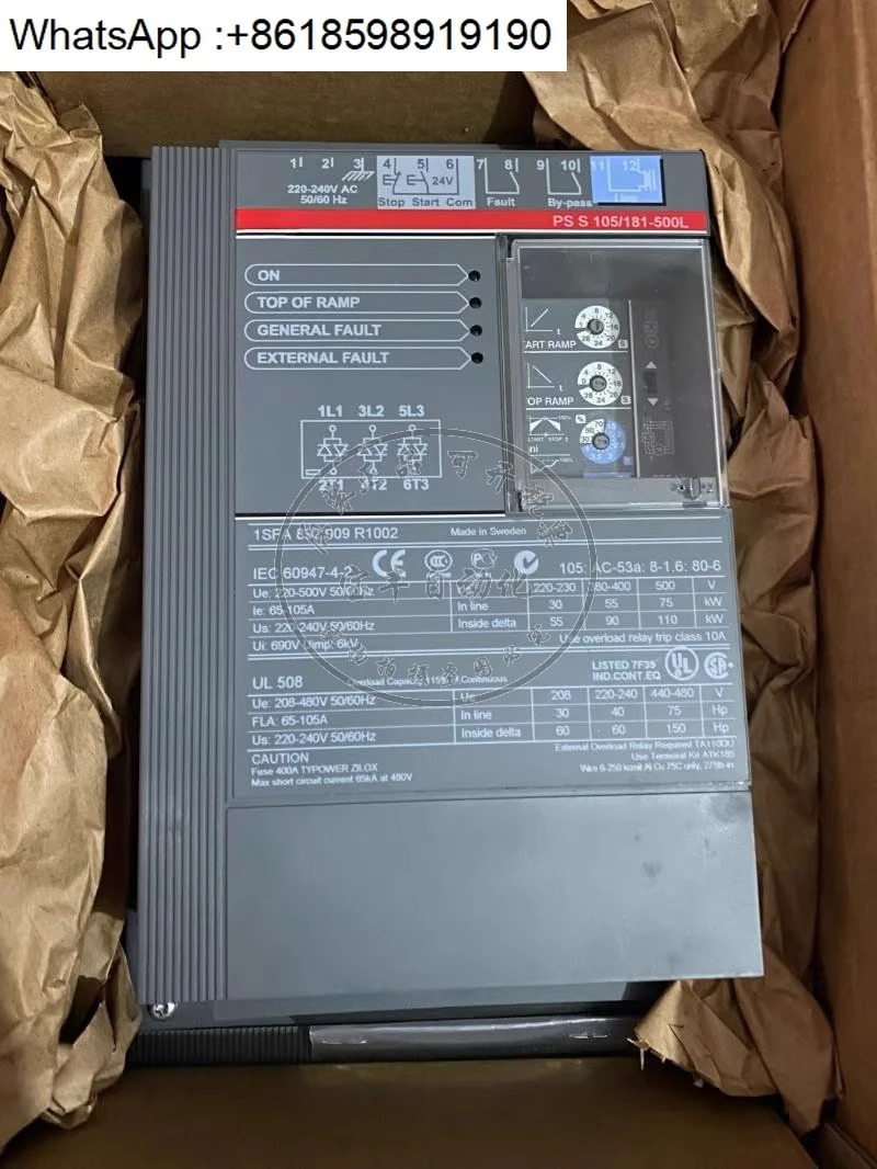 소프트 스타터 PSS105/181-500L 전력 55KW 3상 380V
