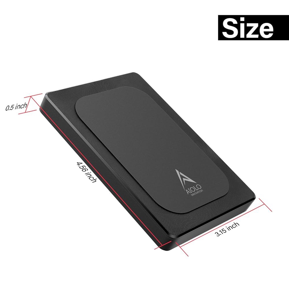 Aiolo Innovation 500GB 외장 하드 드라이브 울트라 슬림 휴대용 HDD-USB 3.0 PC, Mac, 노트북, PS4, Xbox One, 360 HD-A4용 1TB - 상세 이미지 2