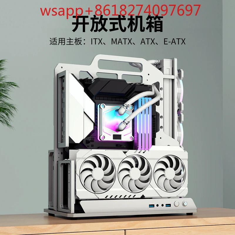 SuYan A 알루미늄 합금 금속 심플 오픈컴퓨터 수냉식 M 핸드 헬드 E 랙 ITX