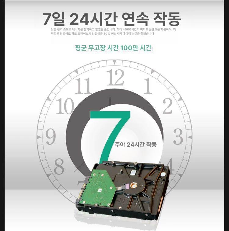 하드디스크 4TB 외장 내장 하드드라이브 데스크탑용 CCTV용 단일 항목 - 상세 이미지 4
