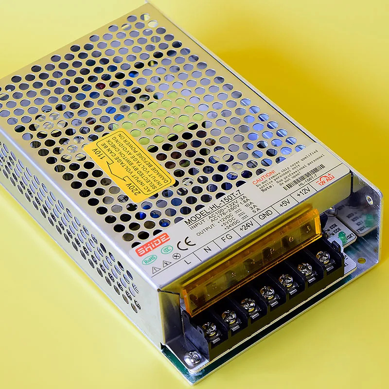 SHIDE 12V10A 5V3A 24V5A 150W HL-150T-7 새 전원공급장치 SL-120-12R3 교체
