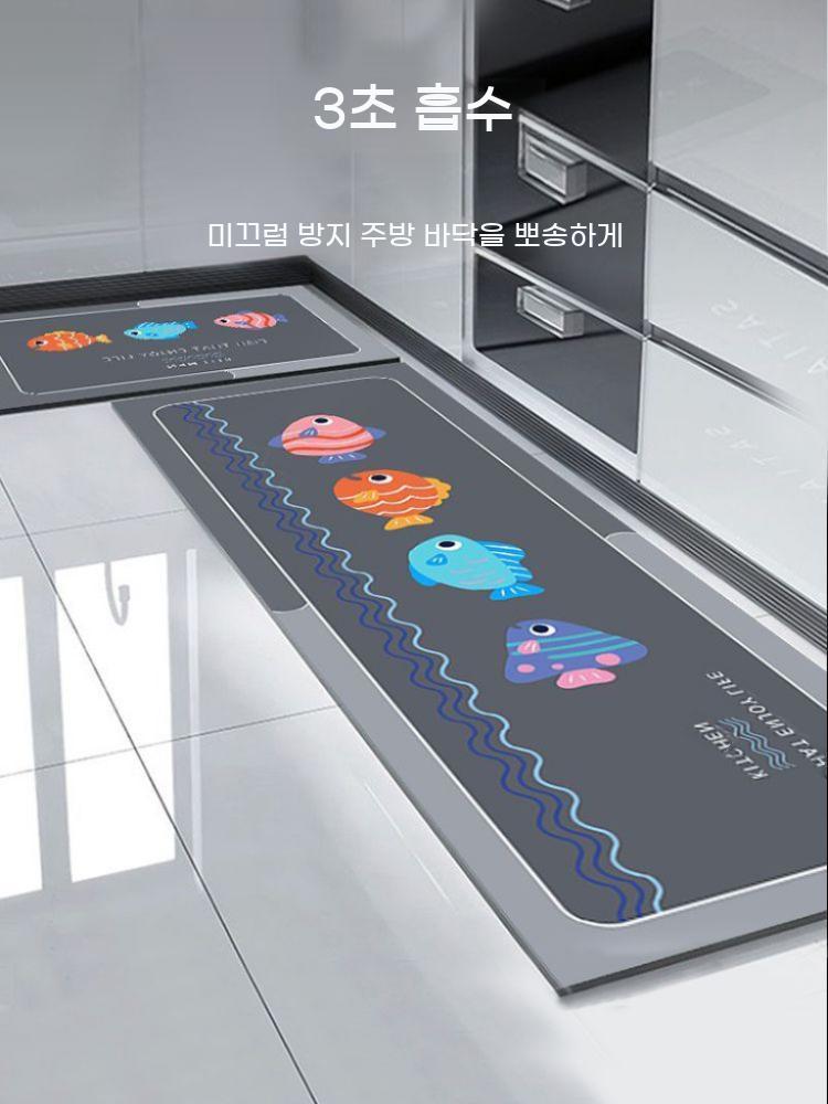 규조토 흡수성 입구 미끄럼방지 카펫 욕실 바닥 패드 매트 - 상세 이미지 3