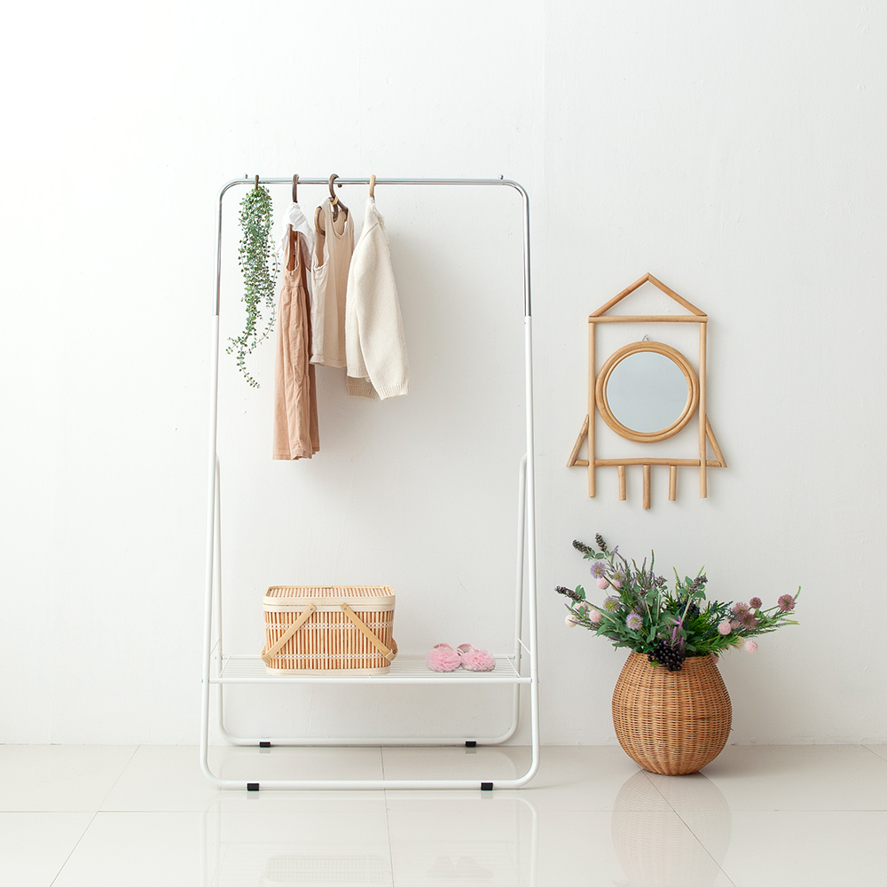 트레고 모던하우스 스탠드행거 이동식 옷걸이행거 철제 선반 드레스룸 옷가게