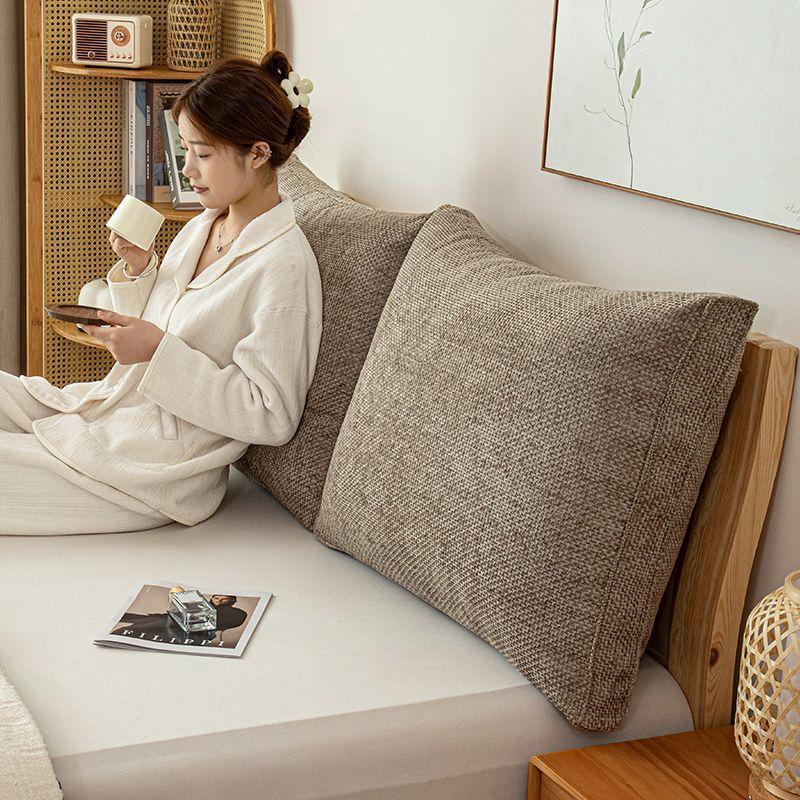 북유럽 스타일 침대 등받이 소파 대형 고급 소프트 패브릭 체리블라썸핑크 60 x 60x10 이미지 8