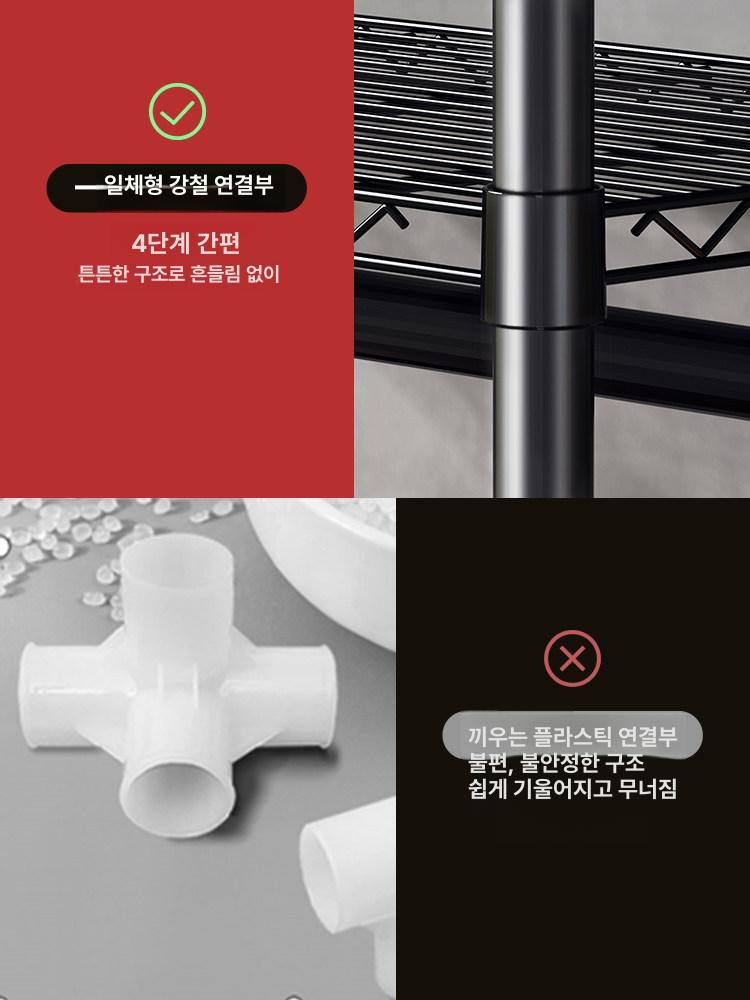 간이 옷장 행거 옷걸이 원룸 자취 필수템 패딩 행어 겸 카키 1단계모델 - 상세 이미지 5