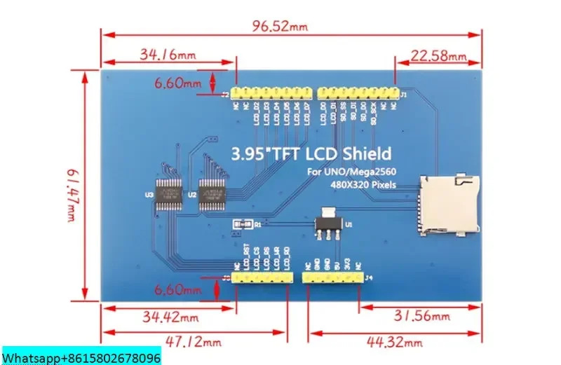 3.95인치 480x320 TFT 저항막 터치스크린 STM32 039544인치 LCD 디스플레이 모듈