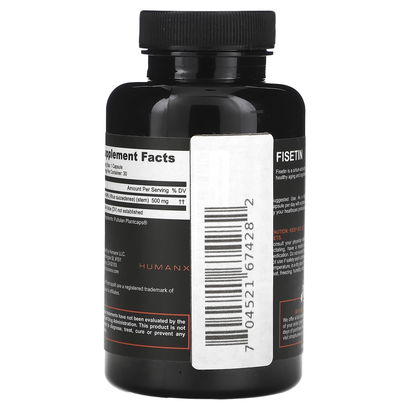 휴먼엑스 피세틴 500mg 30캡슐, 1개 이미지 7