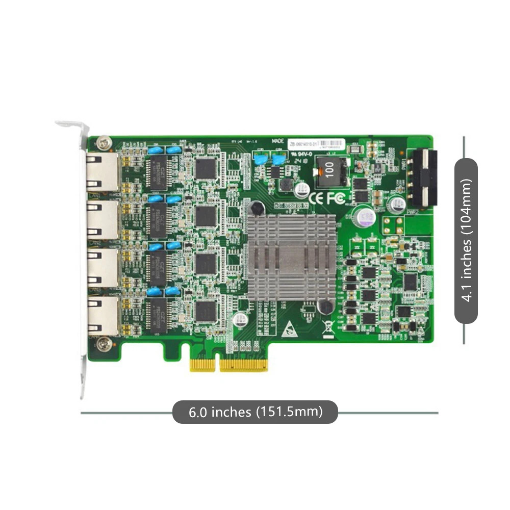 EFT-140 기가비트 산업등급 PCIE X4POE 네트워크 카드 lntel i211 칩 Io