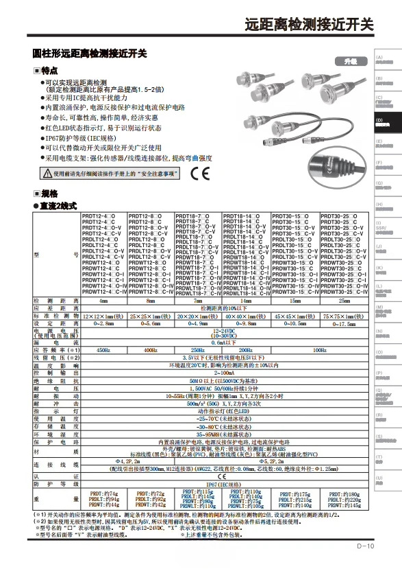 센서 PRDL18-14DN-14DP-7DN2-7DP2
