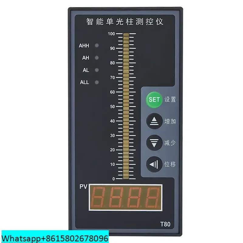 지능형 컬럼 측정 제어 장비 t80 액체 레벨 게이지 디스플레이 485 단일 ewater 4-20ma