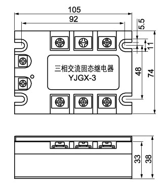 3상 무접점 계전기 GJH80-W-3P 3-32V DC 제어 AC 80A 380VAC