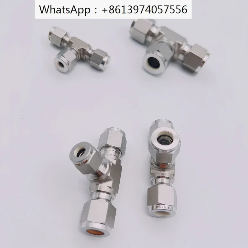 316L 스테인리스 스틸 페룰 티 고압 m 6mm 1/8 1/4 3/8 1/2 8mm 은도금 탄화 처리