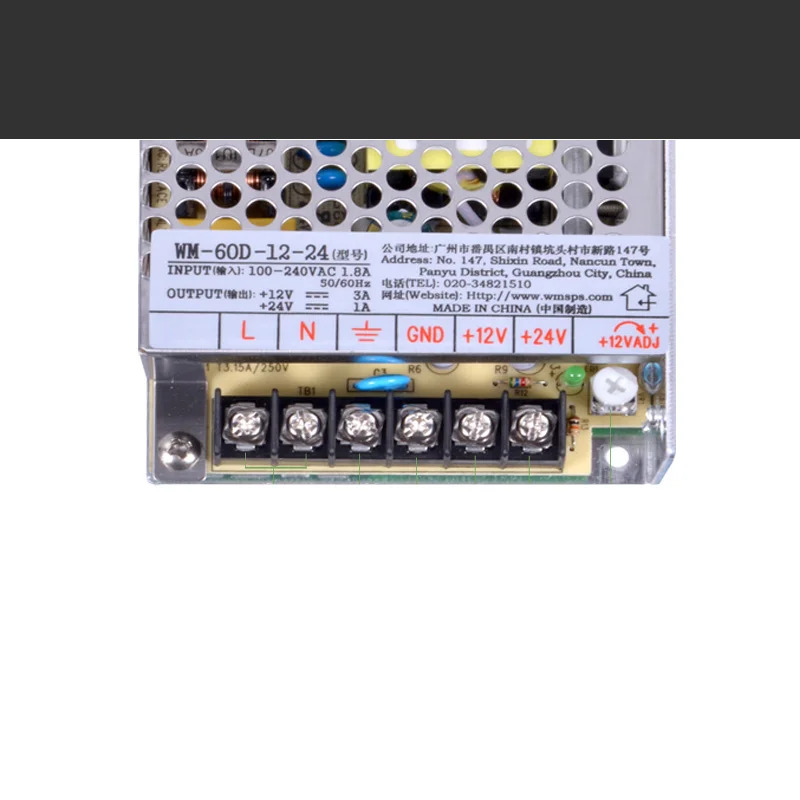 WANGM호환A 12V3A 24V1A 60W WM-60D-12-24 WM-60D-5-24 새 전원공급장치