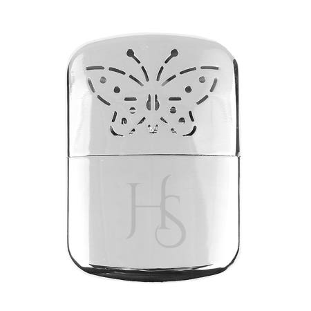 해리토피아 NAUM 라이터형 손난로 메탈 실버 10cm 오일손난로