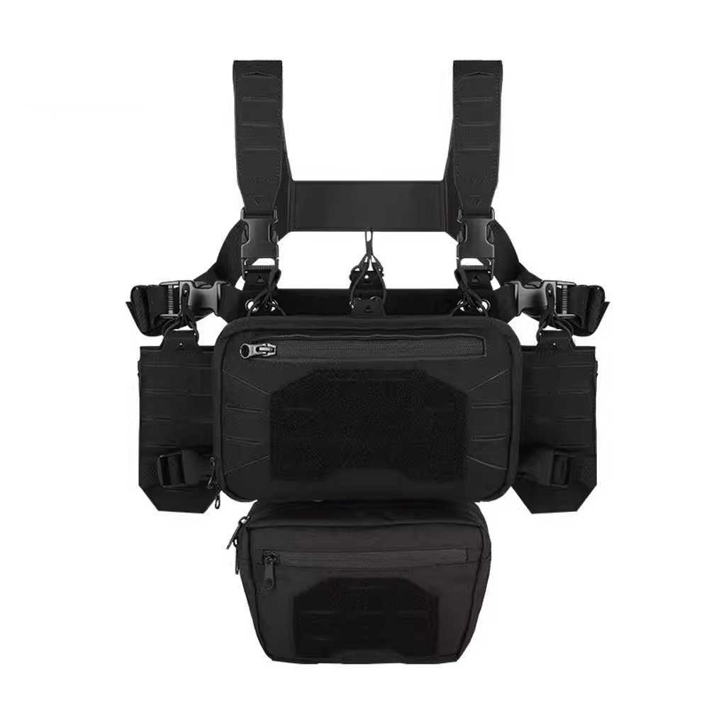 체스트리그 경량 탄입대 밀리터리 가슴 특수부대 전술 블랙 - 상품 이미지