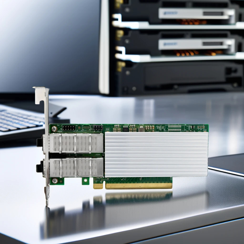 E810-CQDA2 서버 이더넷 어댑터 100G 2 포트 QSFP28 PCIe4.0 X16 NIC USB 유선 RDMA RoCE 네트워크 카드