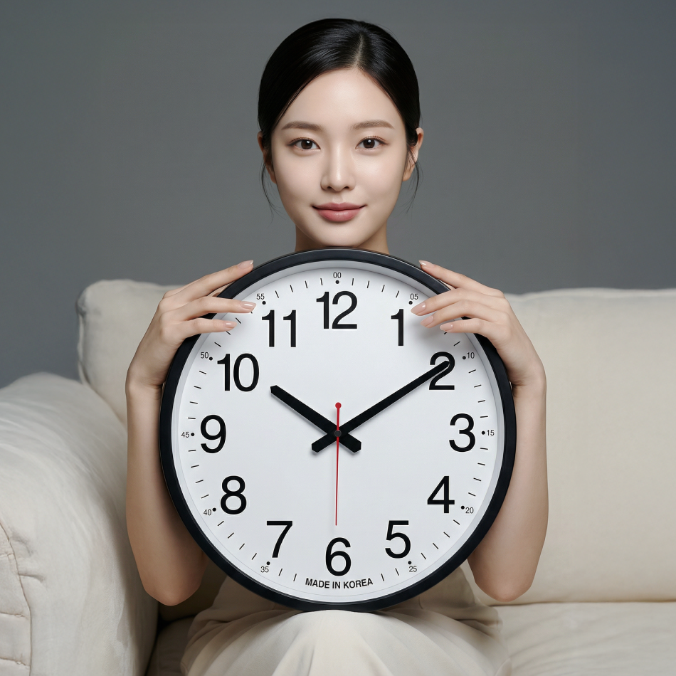 국산 40cm 큰숫자 모던 대형 무소음 벽시계 이미지 8