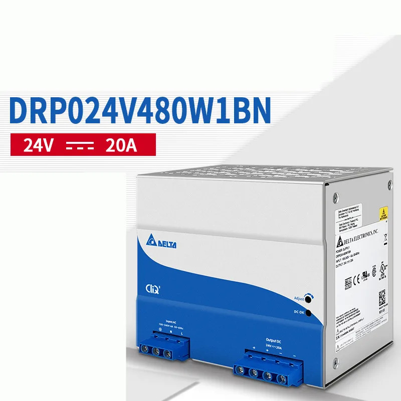오리지널 레일 전원공급장치 DELTA 24V20A 480W DRP024V480W1BN