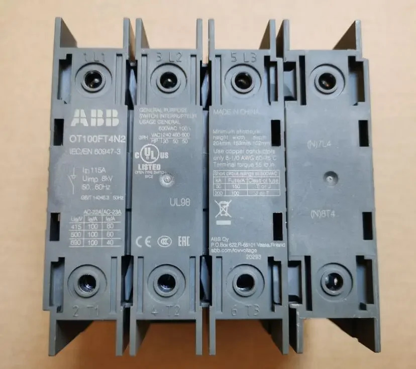 2025.4 ABB 절연 스위치 OT100FT4N2 100A 4P