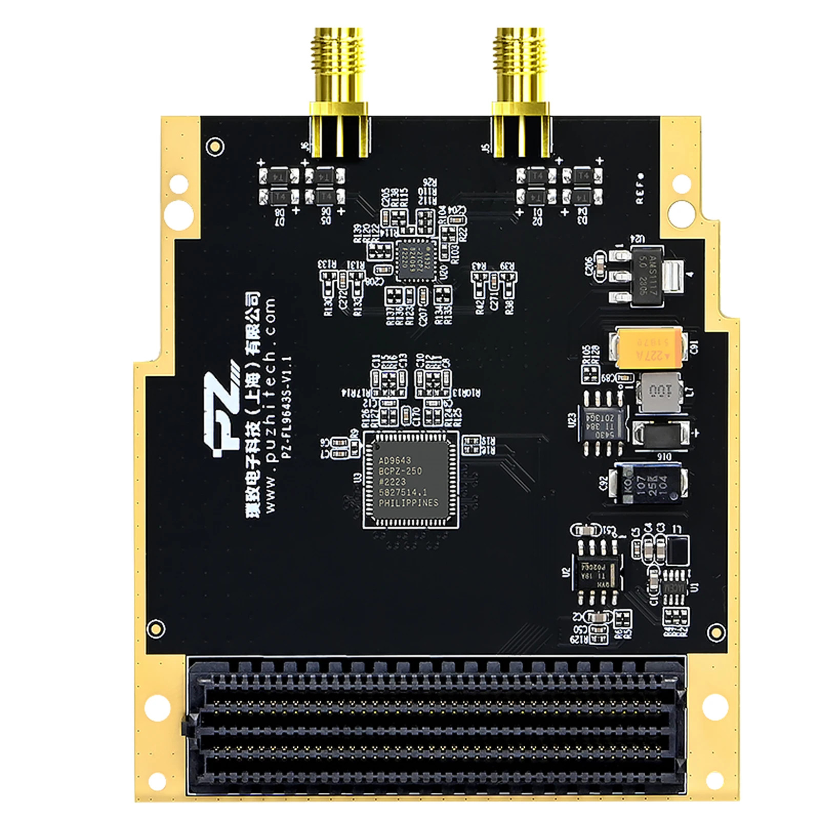 Puzhi PZ-FL9643S FPGA고속 ADC FMC 카드 250Msps LVDS AD9643 개발보드 키트