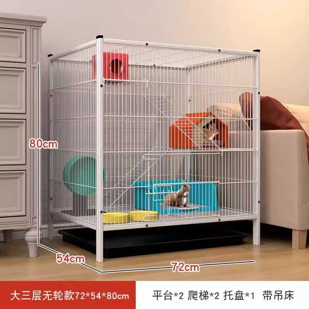 슈가글라이더 케이지 친칠라 복층 하우스 빌라 방수 55x38x60cm 2단 이미지 8