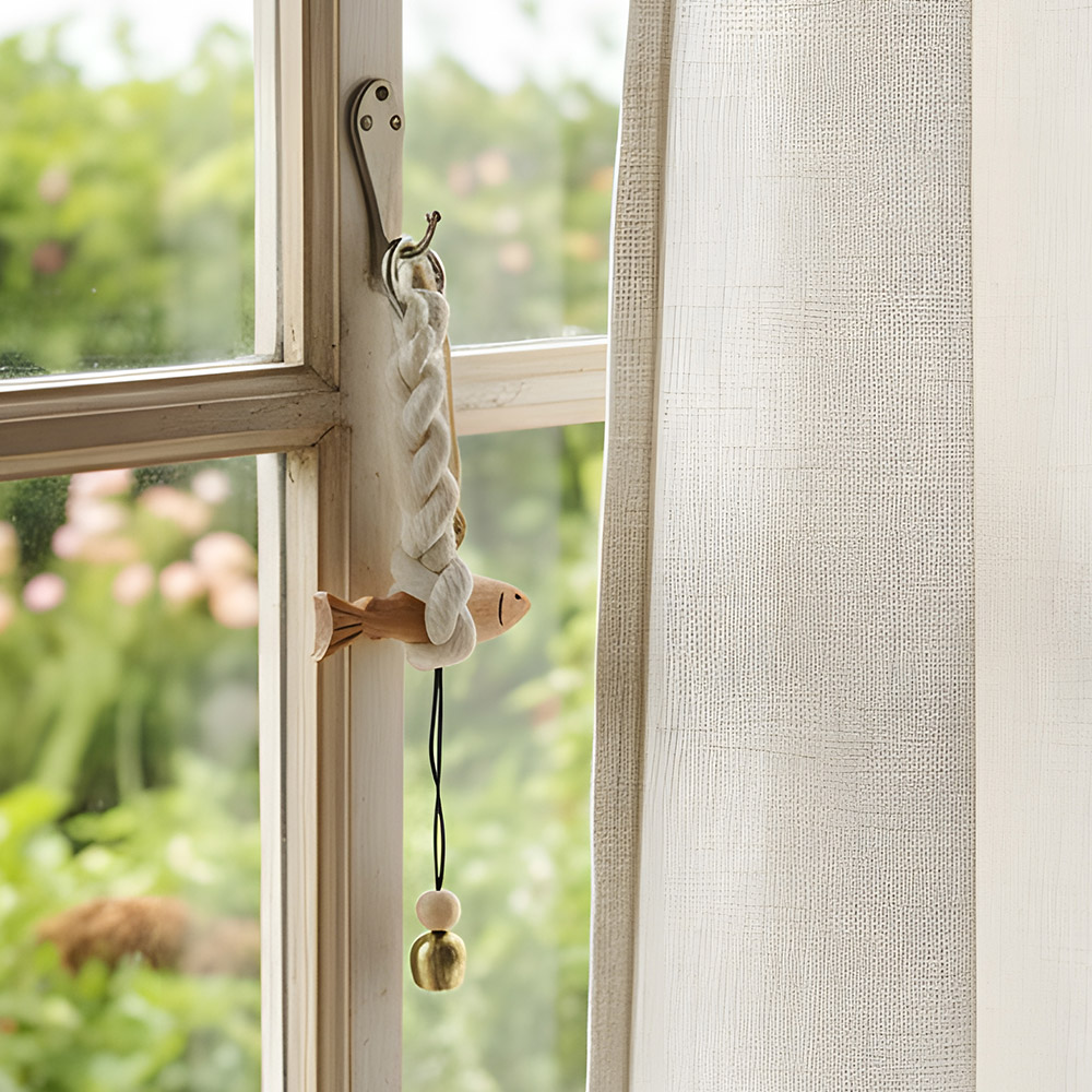 액막이명태도어벨 풍경소리 핸드메이드 마크라메 물고기 문종
