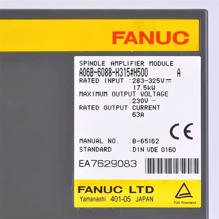 Fanuc Cnc 제어 일본 오리지널 스핀들 증폭기 드라이버 모듈 A06B-6088-H315  H500